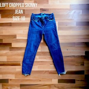 Women’s loft cropped jeans very good used condition
